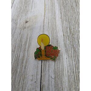 Vintage Wal-Mart Best Holiday Wishes Enamel Lapel Pin